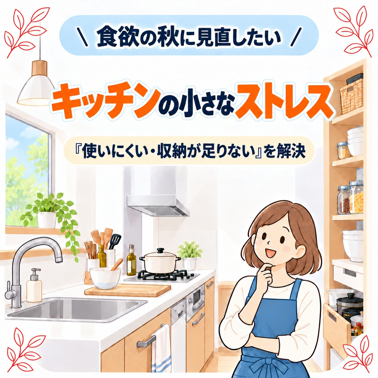 【食欲の秋、キッチンの「使いにくい」を見直しませんか？🍳】