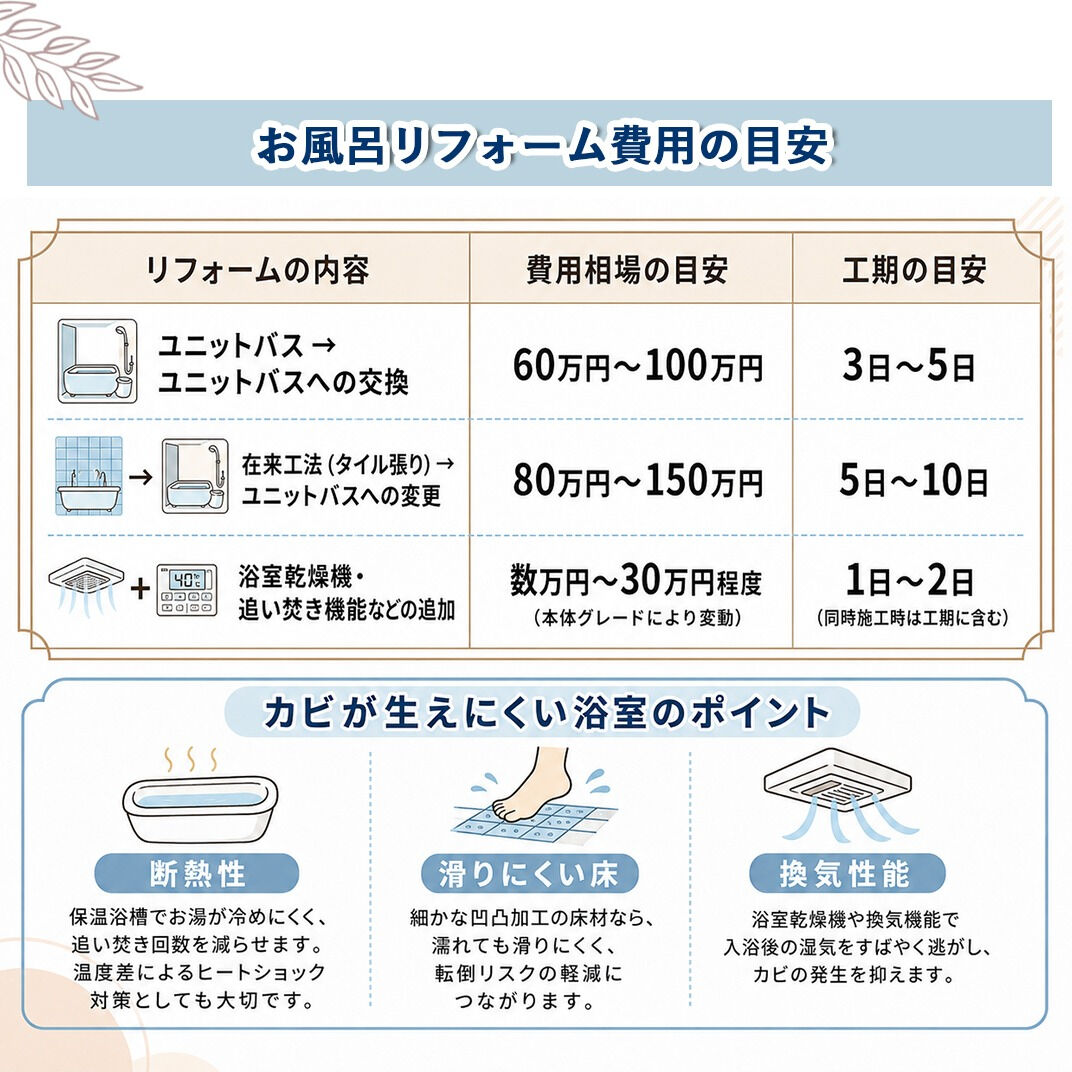 【施工事例｜トイレとお風呂のリフォーム】